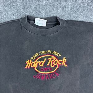 Hard Rock Cafe Jamaica T-Shirt Mens XL Black Graphic Save The Planet Rasta Tee
